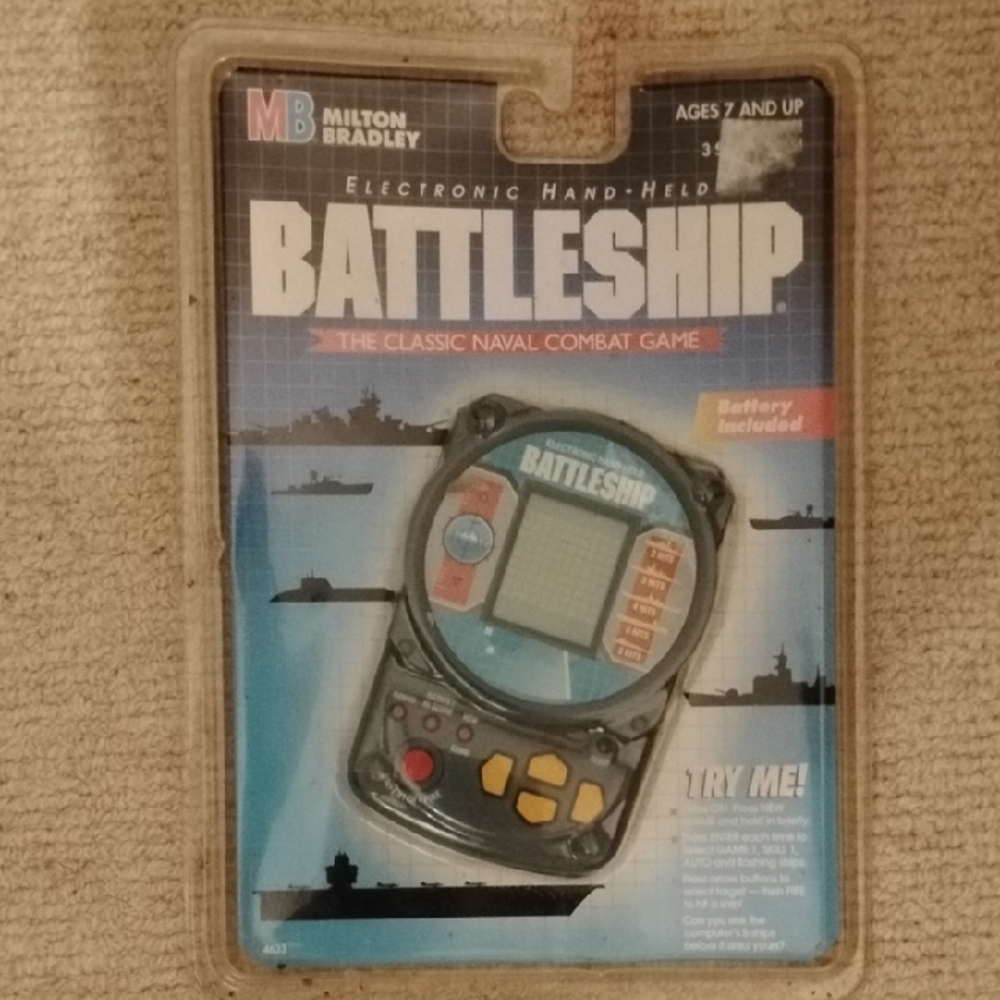 Milton Bradley Electronic Handheld Battleship Game - Black and Blue